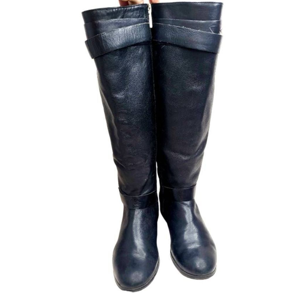 Ann taylor black leather riding boots size 7.5 Brody - Picture 4 of 12